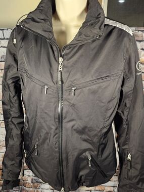 Bogner Fire + Ice Women’s Ski Jacket Black Silver Insulated Snow Jacket US 10